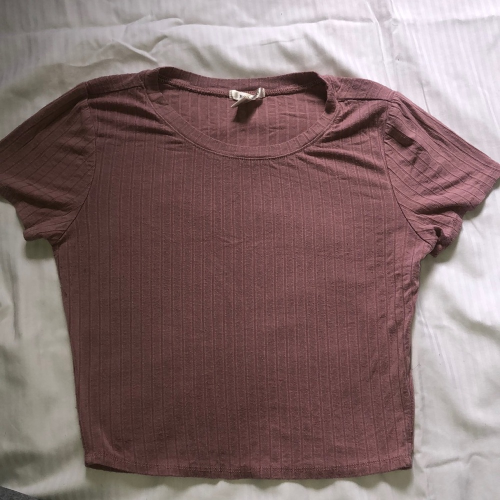Women's Ribbed Mauve Top
